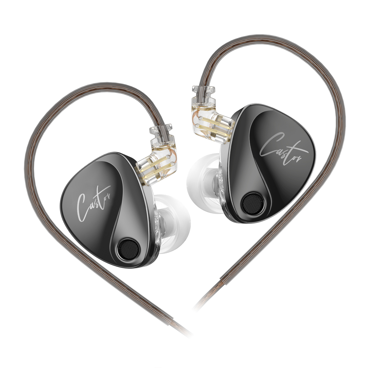 Fones de Ouvido KZ Castor Sem Fio Fones de Ouvido Intra-Auriculares IEM TWS Fones de Ouvido com Fio Drivers Duplos