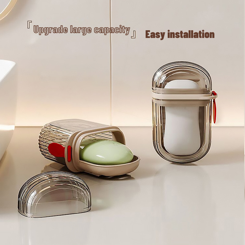 Caixa De Sabonete Portátil , Luxo Leve Para Dormitório De Viagem , Selada Com Tampa , Armazenamento De Drenagem