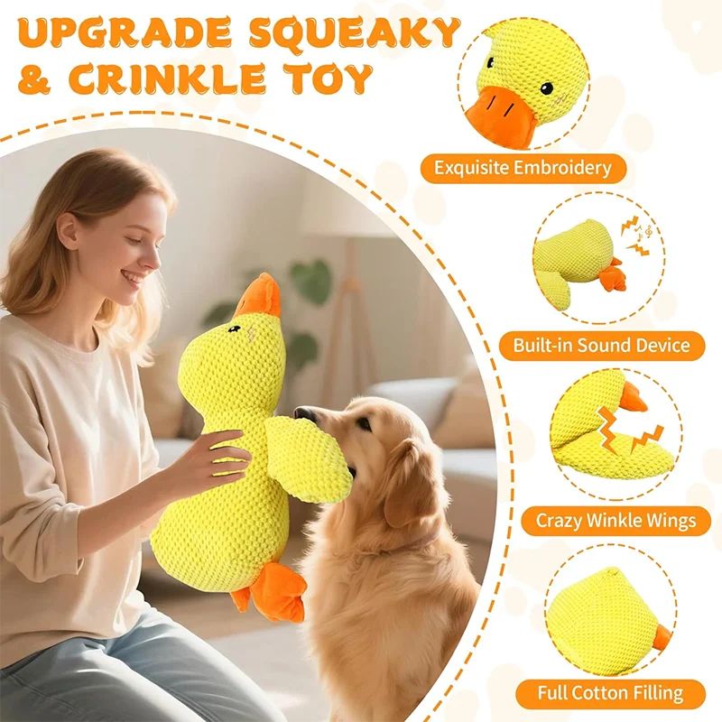 Brinquedo de cachorro Pato de Borracha mais vendido | Oferta por tempo limitado - Essencial para Donos de Animais