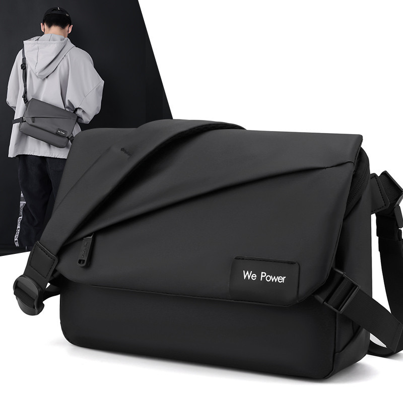 Bolsa Crossbody Masculina De Nylon À Prova D'água-Tipoia Para Laptop De 10 Polegadas Com Zíper YKK (1100-31)