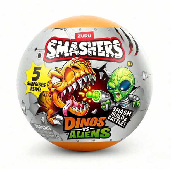 Caixa Cega De Ovo Surpresa ZURU SMASHERS Alien Battle ​ T-Rex | Presente De Aniversário Para Meninos Brinquedos De Batal