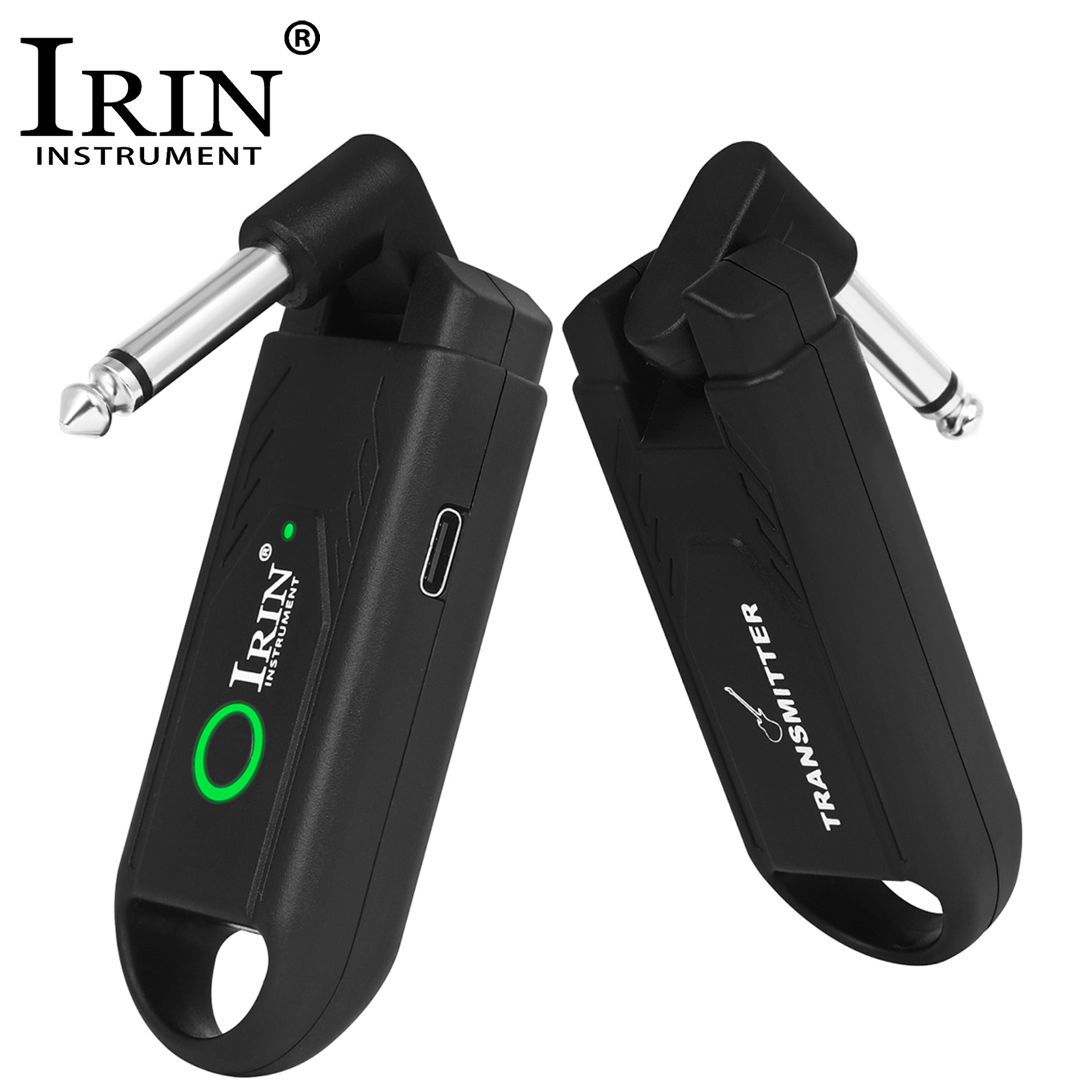 Sistema de Guitarra Sem Fio IRIN com Transmissor UHF Recarregável e Receptor para Guitarra Elétrica/Baixo