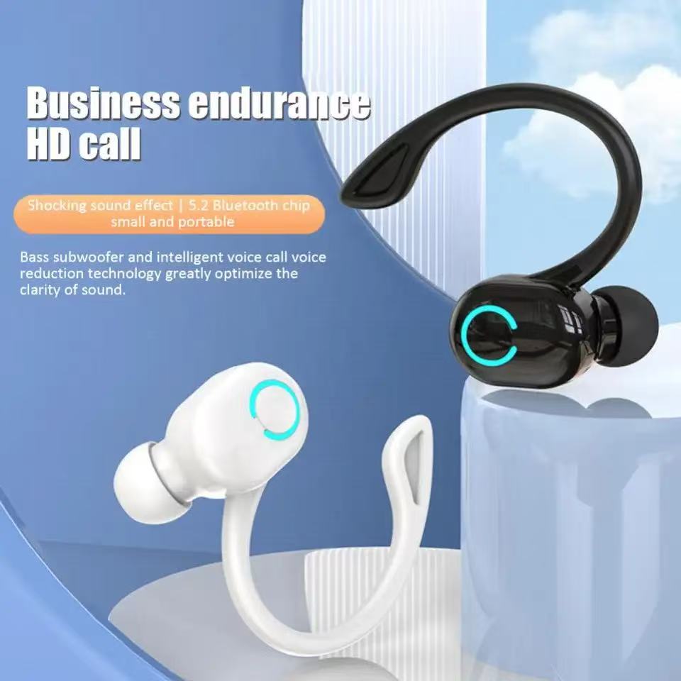  Fones de Ouvido W6 [2 Unidades Preto] Fones de Ouvido Bluetooth Sem Fio de Ouvido Único, Fones de Ouvido