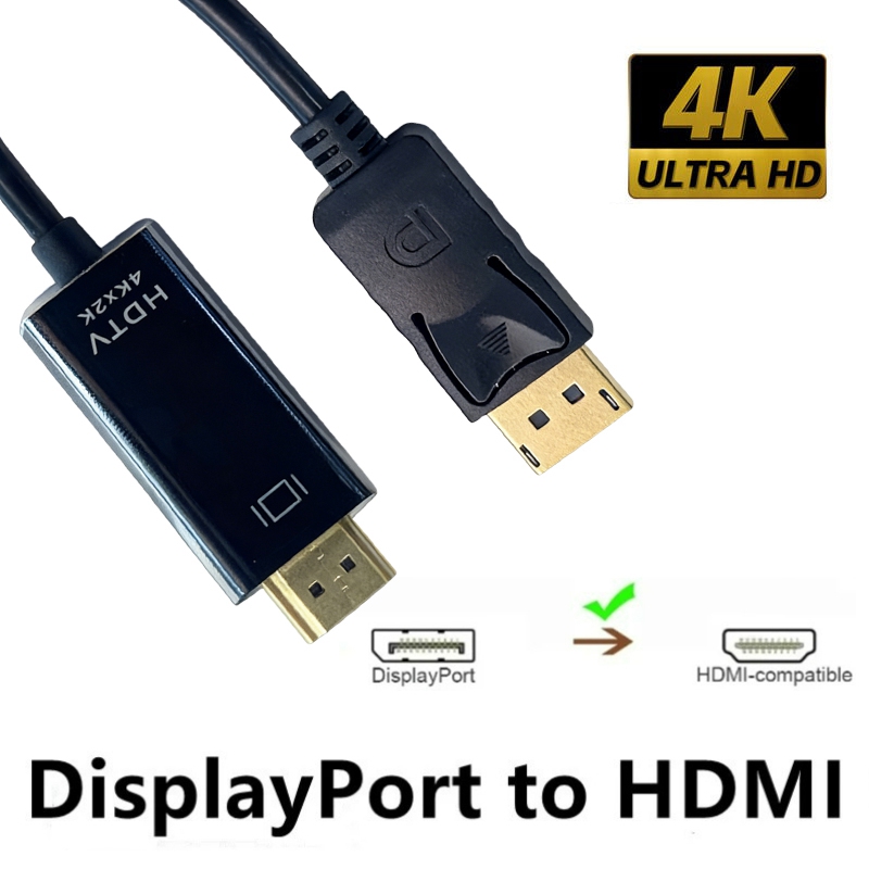 1.8M 4K DisplayPort Para Lead DP Adaptador De Áudio E Vídeo HDMI Cabo De Monitor De Mesa