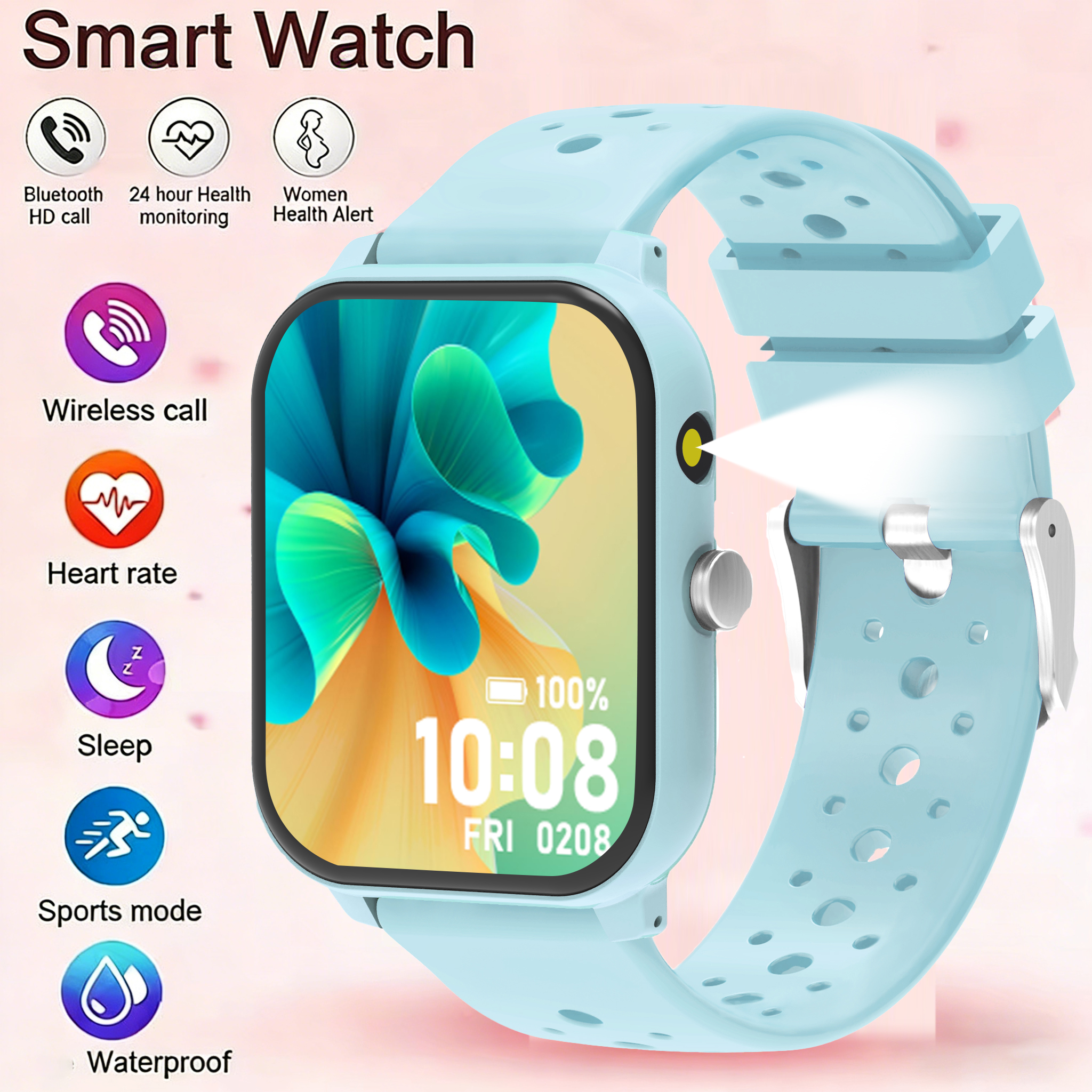 Novo Smartwatch 1.83'Display Chamada Sem Fio Relógio Dial Câmera Remota Controle De Música Para Android IOS Masculino Fe