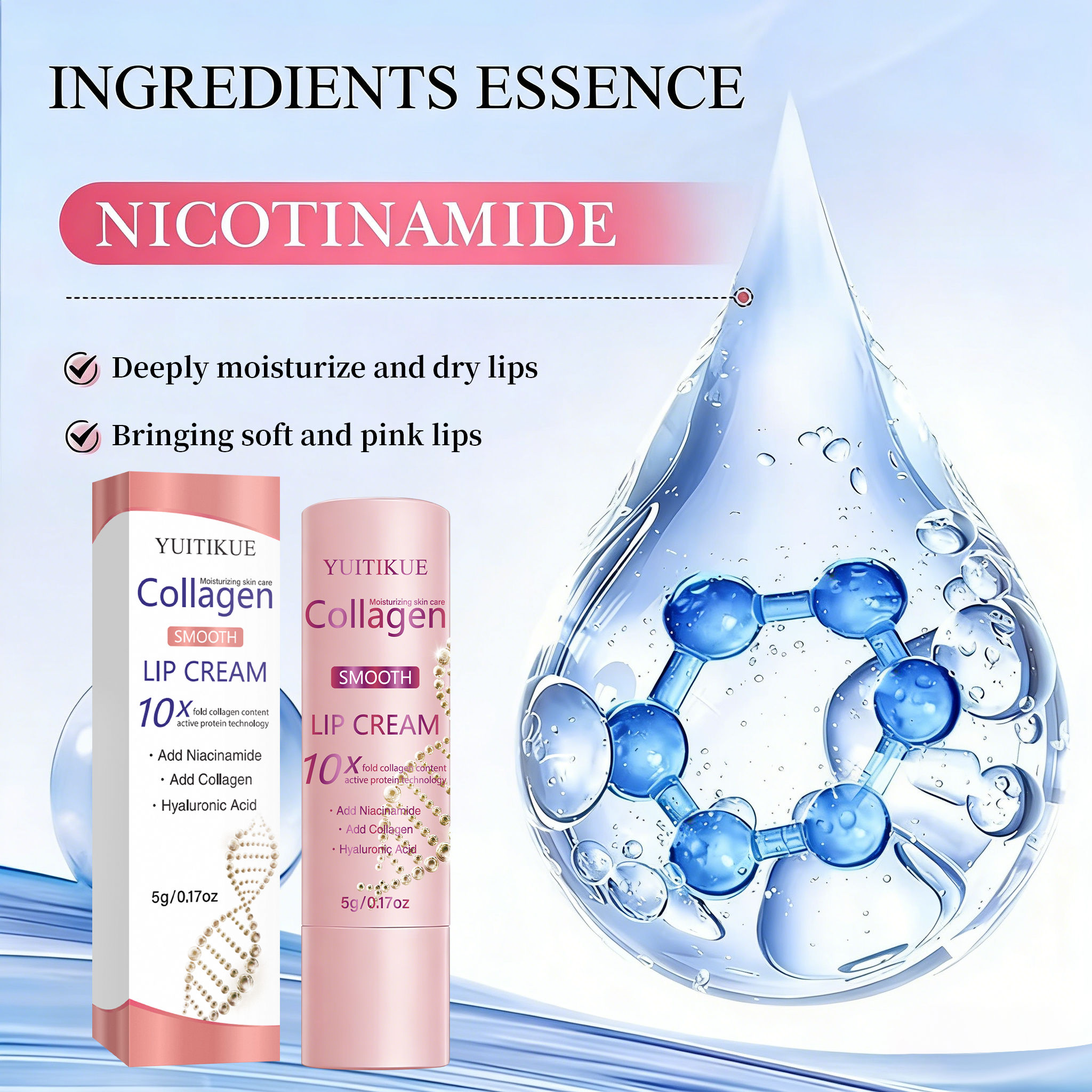 Creme Labial Nutritivo de Múltiplos Efeitos • Niacinamida Ilumina o Tom dos Lábios • Mel Hidratante • Protetor Labial