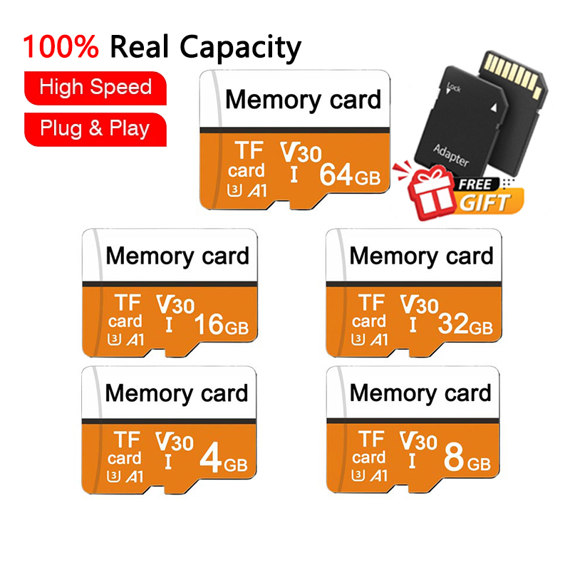 Cartão Micro TF SD 64GB Classe 10 De Memória De Alta Velocidade Com Adaptador Compatível Câmera DSLR E Outros Dispositiv