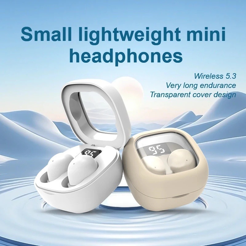 Fones De Ouvido SK19 Invisíveis Para Dormir Com Cancelamento De Ruído Intra-Auriculares De Música Pequenos E Macios Sili