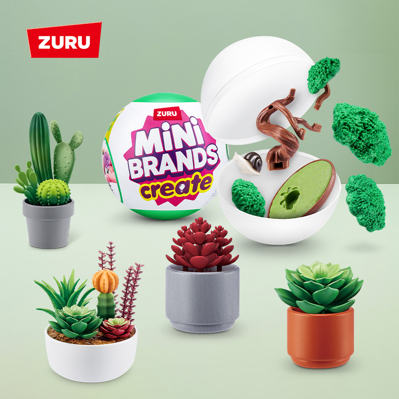 ZURU Mini Marcas Criam Cápsula De Jardim , Kit Colecionável Botânico , Caixa Cega Misteriosa , Brinquedo De Montagem DIY