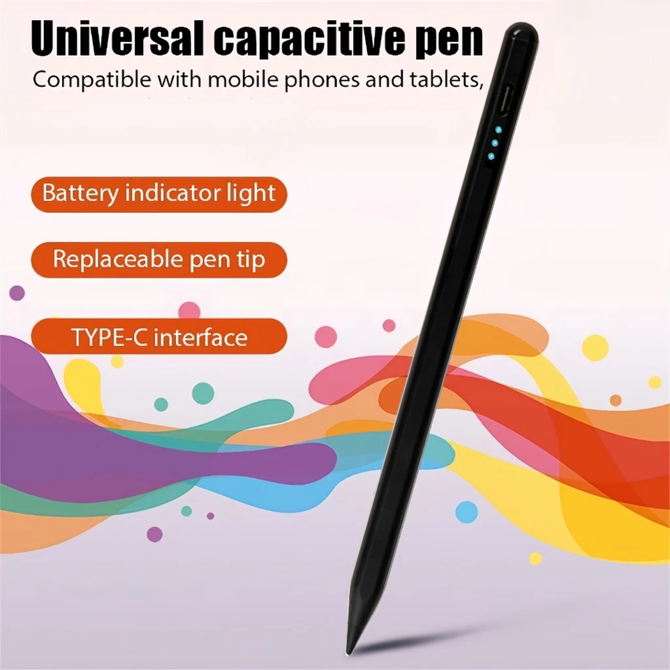 Caneta Stylus Universal Para Samsung Tab A9 Android iOS Tablet USB Recarregável Lápis Digital Sem Atraso
