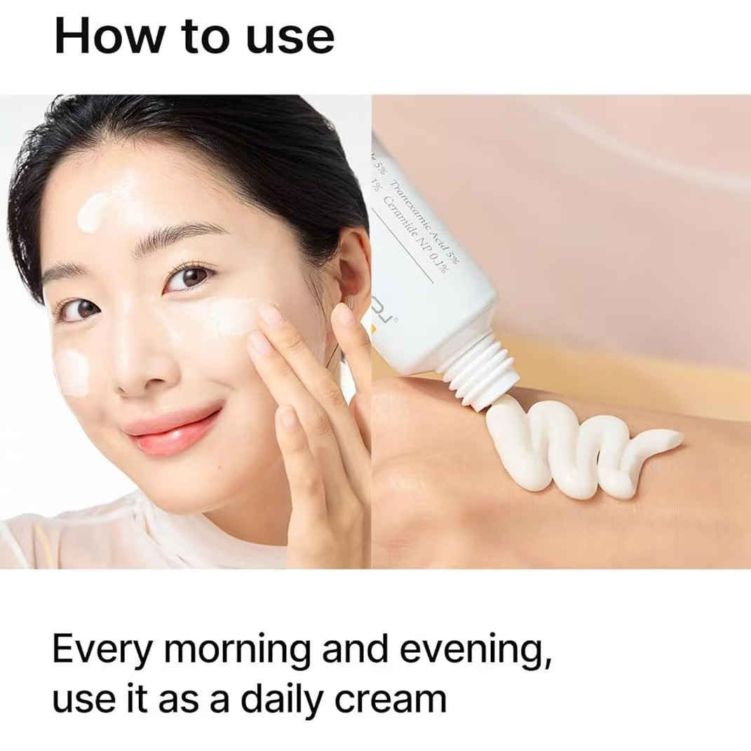 Detalhes do Creme Triplo Clareador de Melanina com Ácido Tranexâmico & Niacinamida - Reduz Manchas Escuras, Uniformiza o Tom e
