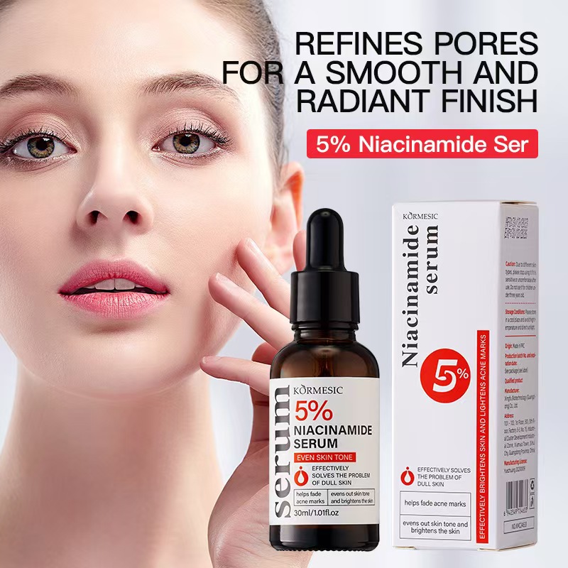 Sérum de Niacinamida 5% KÖRMESIC 30ml - Ilumina, reduz marcas de acne, minimiza poros, indispensável na primavera de