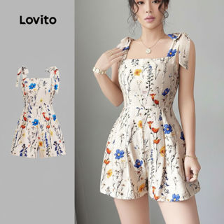 Lovito Macacão Casual Feminino Primavera/Verão L172ED1123 em Oferta na Shopee