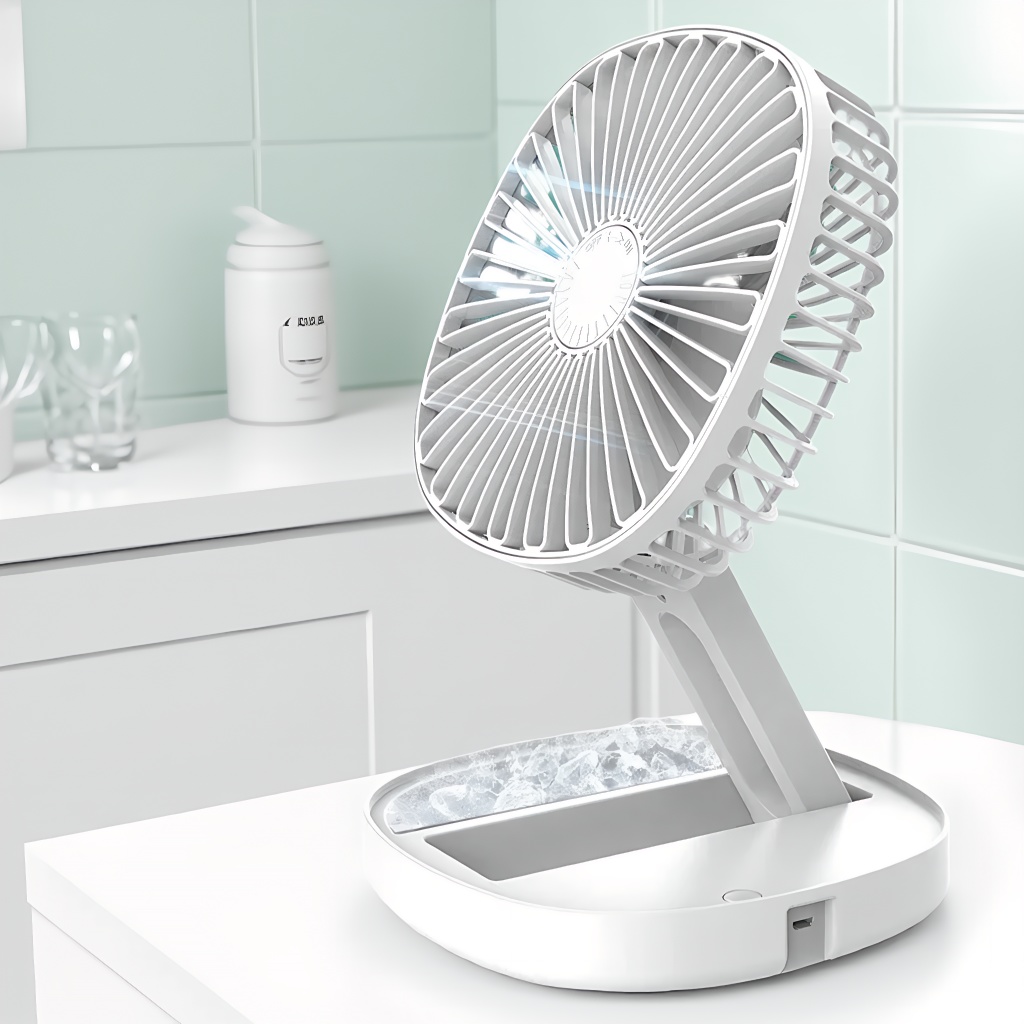 Ventilador Dobrável Sem Fio Portátil Refrigerador De Ar USB Com Aroma Para Mesa De Estudante