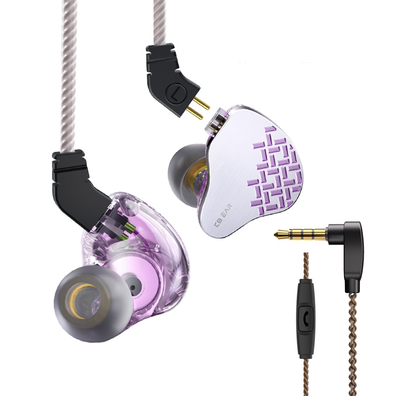  Fone de Ouvido Intra-Auricular KBEAR Rosefinch com Cancelamento de Ruído, Placa Frontal em Liga de Zinco de Grau