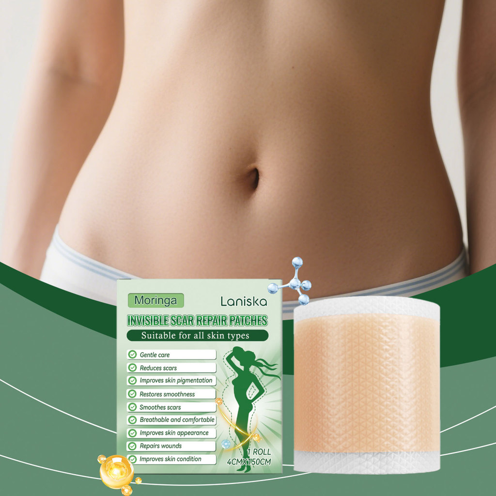 Patch Avançado de Silicone para Tratamento de Cicatrizes com Óleo Mineral e Cera de Abelha, Uso de 12-24 horas, Cuidado