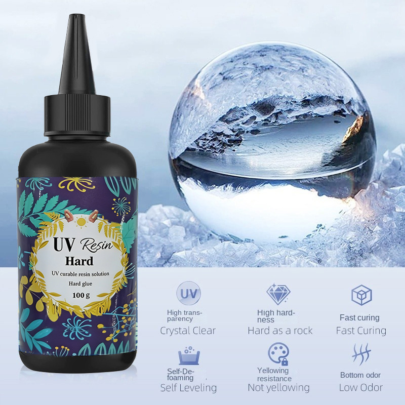 Cola UV De Alta Transparência-Resina Epóxi De Baixo Odor Para Nail Art E Artesanato