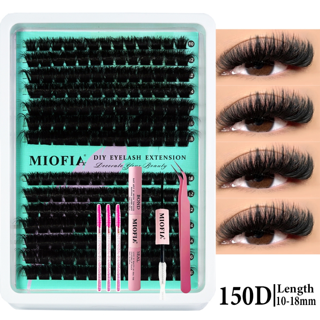 Kit de Cílios 3D Misto Espesso 10-18 mm, Ideal para Iniciantes
