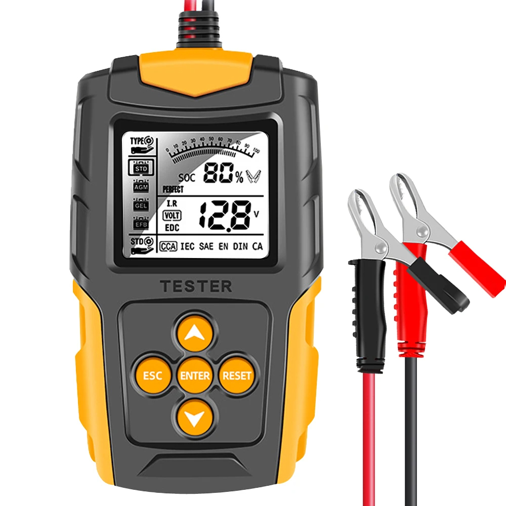 Testador De Bateria De Carro 12V 24V LCD Analisador Digital Ferramenta De Carregamento De Partida