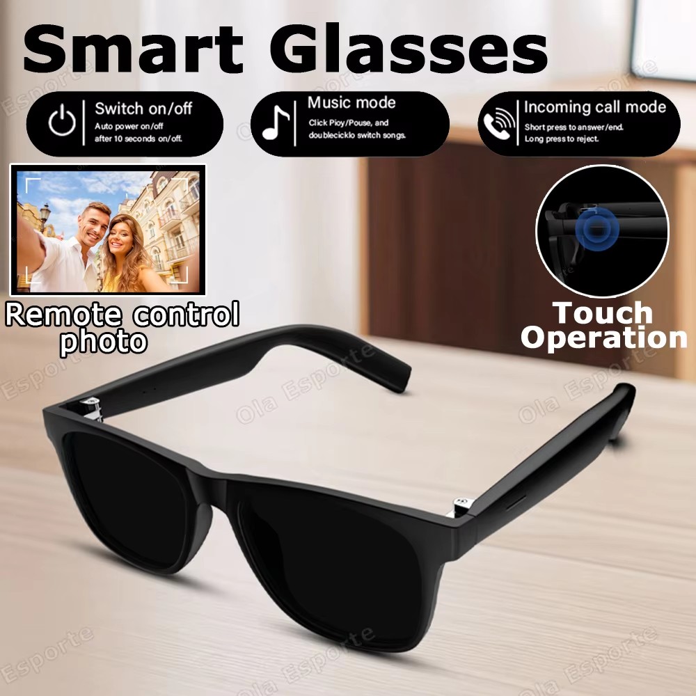 Óculos Esportivos Inteligentes Ola Novo, Óculos de Sol Bluetooth para Chamadas, Multifuncionais, Óculos de Sol