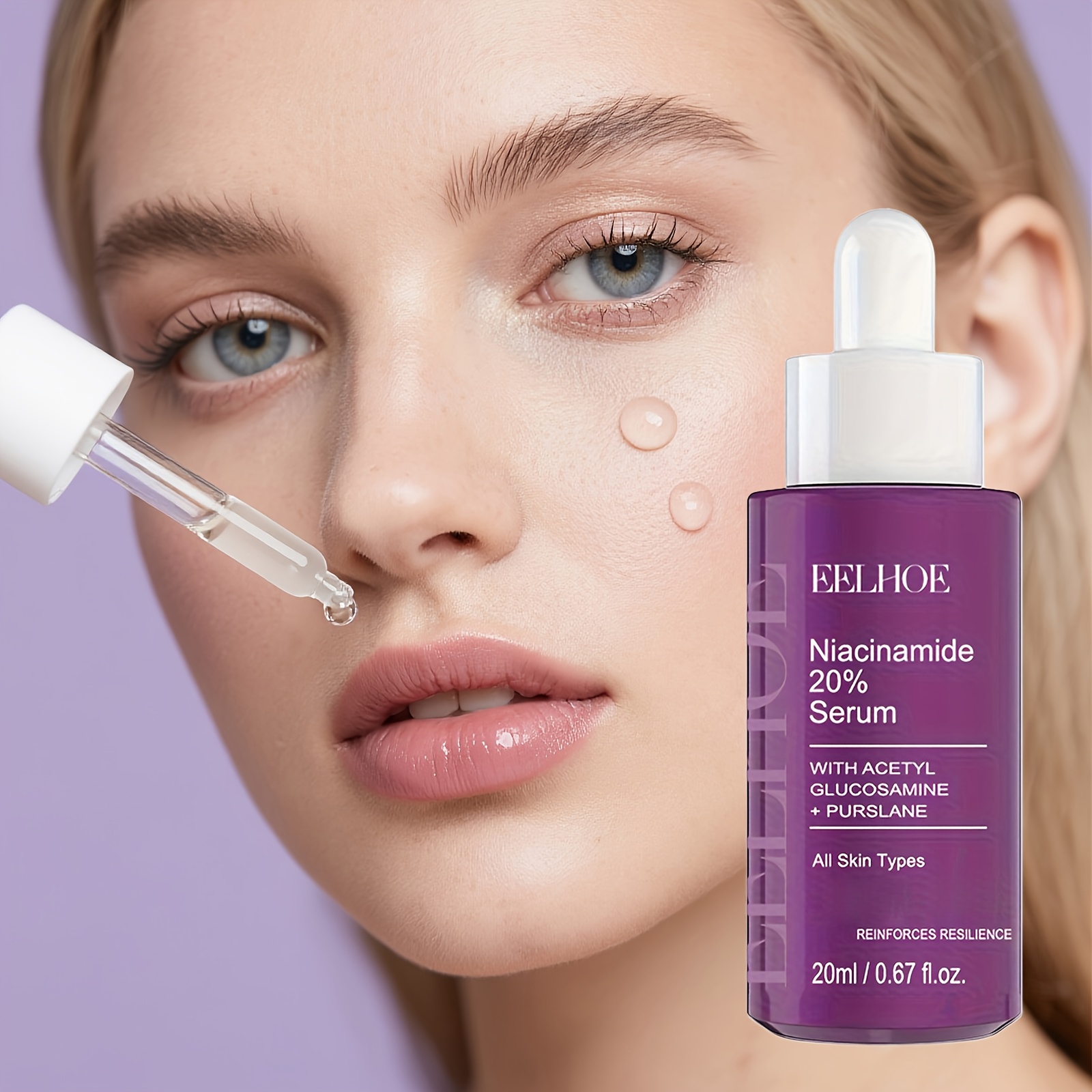 Soro Redutor de Poros 20ml com Niacinamida & Portulaca – Fórmula Clareadora Uniformiza, Ilumina e Melhora a