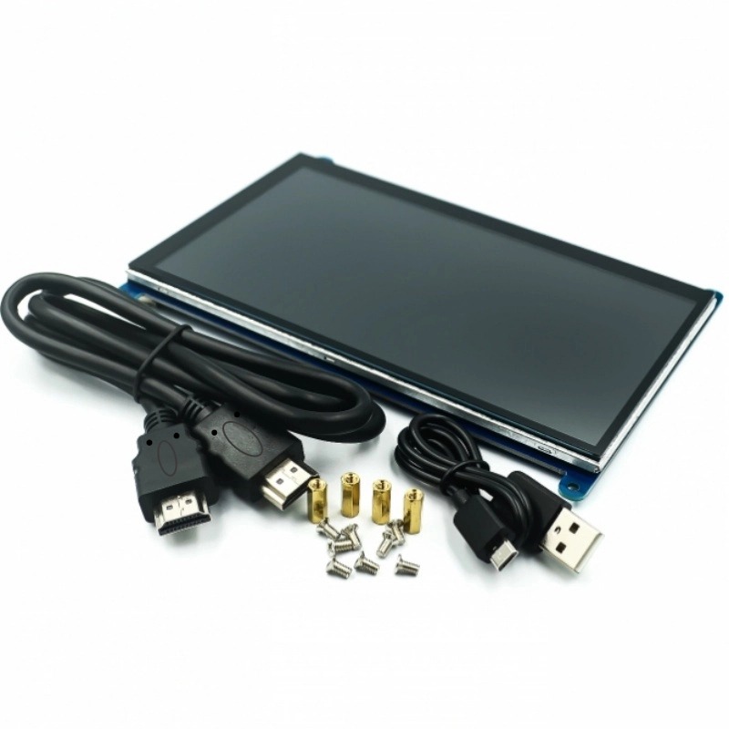 Tela sensível ao toque capacitiva de 7 polegadas para Raspberry Pi 4/3/2/B/B+/A+, monitor de 1024x600 IPS, touchscreen