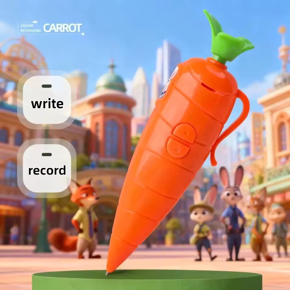 Gravador De Voz De Cenoura Com Função De Gravação Real , Formato De Desenho Animado , Presente Infantil