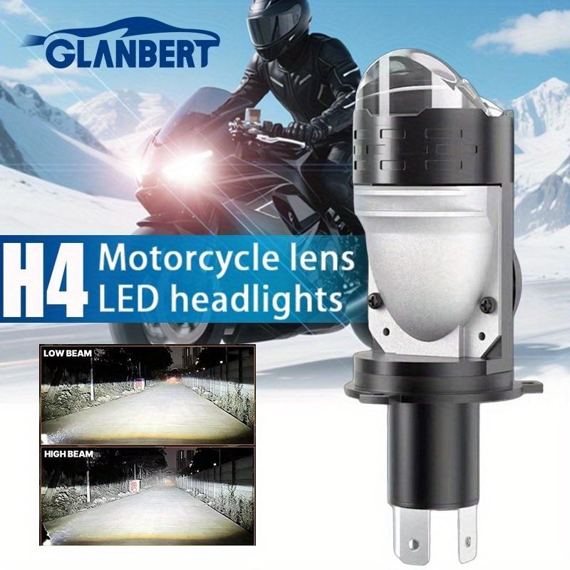 H4 LED Projetor 20W Hi Lo Beam Carro Motocicleta Farol Lâmpadas 12V Mini Lente