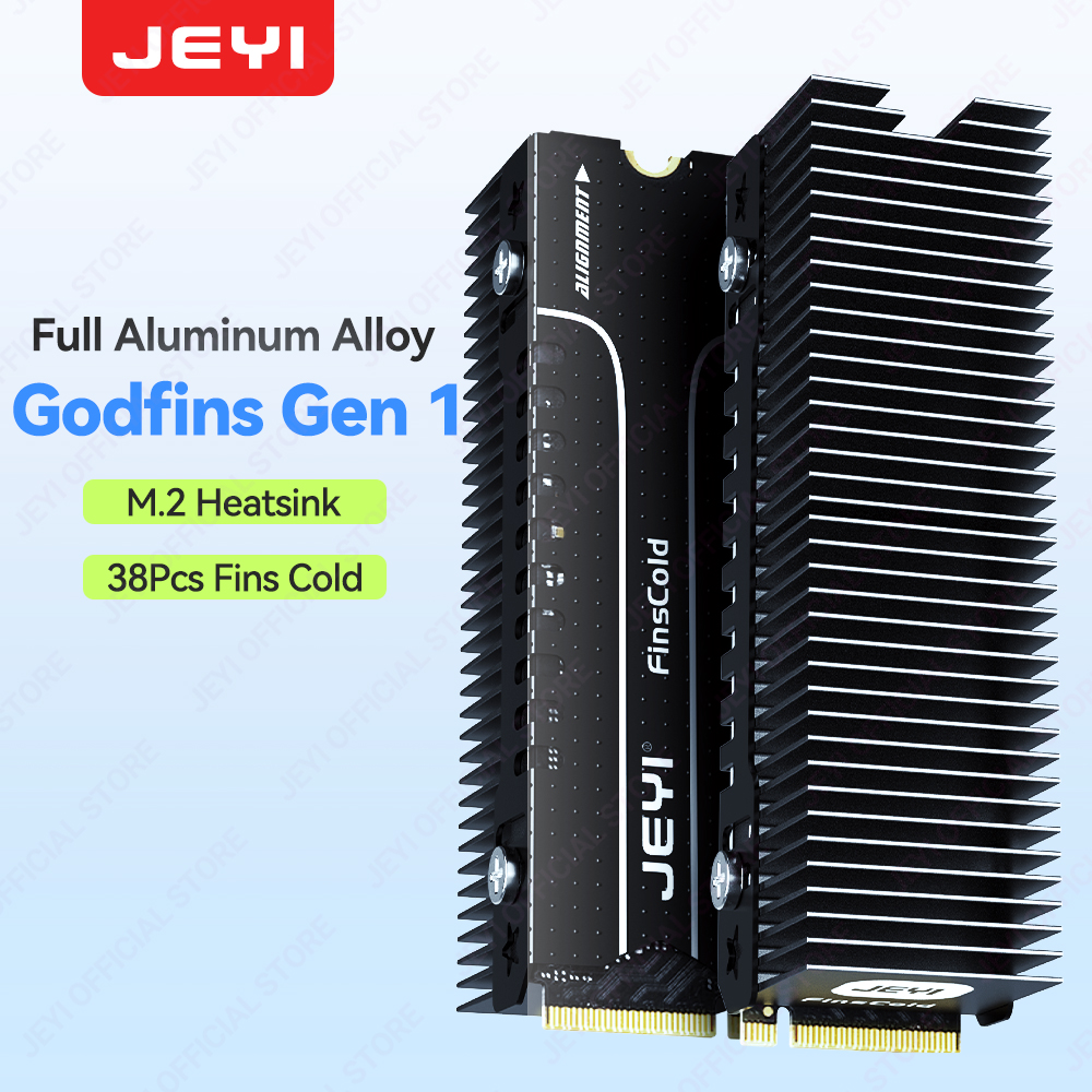 Jeyi Godfins Gen1 M.2 SSD dissipador de calor de alumínio de alta resistência com aletas passivas