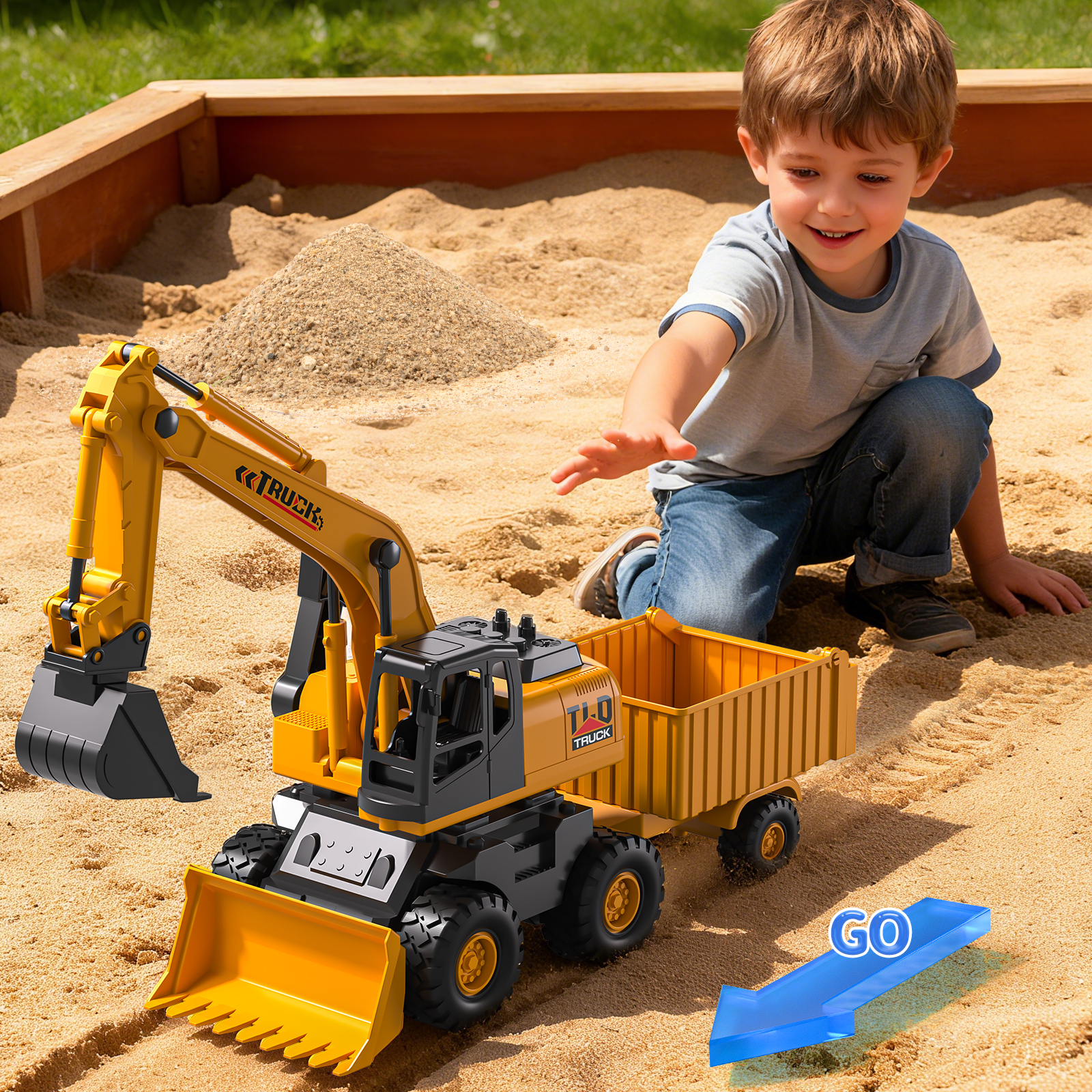 Veículo De Construção Escavadeira Guindaste Carro De Brinquedo Liga Caminhão De Engenharia Pesada 360 Modelo Móvel De Ju