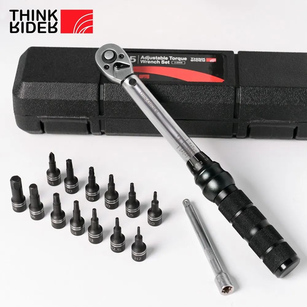 Conjunto de ferramentas de chave dinamométrica profissional para bicicleta ThinkRider NL-15 PRO, kit de soquete e chave