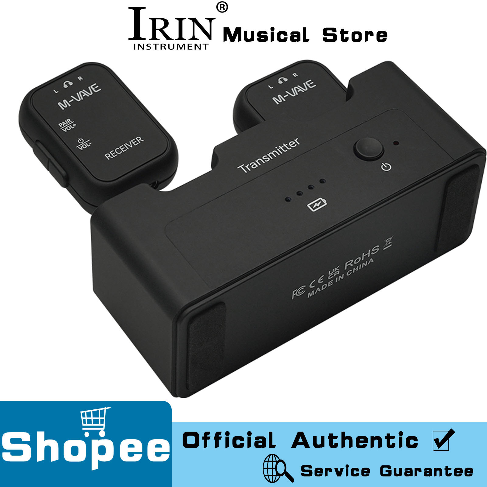 Receptor Transmissor De Sistema Sem Fio M-VAVE WP-12 , Peças De Guitarra De Retorno De Ouvido Bidirecional Em Tempo Real