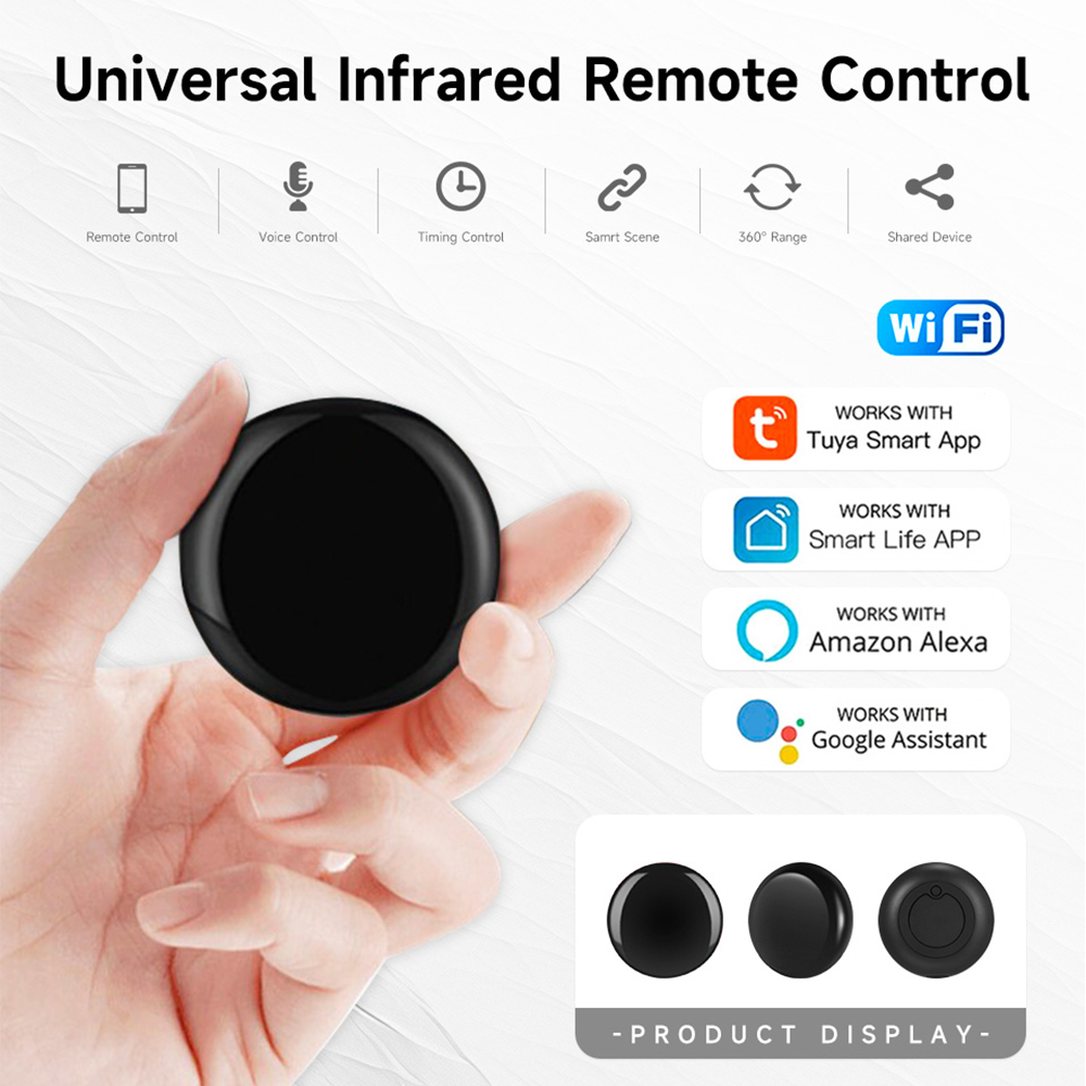 Controlador WiFi IR Tuya Controle Remoto Inteligente Universal Infravermelho para Casa Inteligente, Controle de Voz via