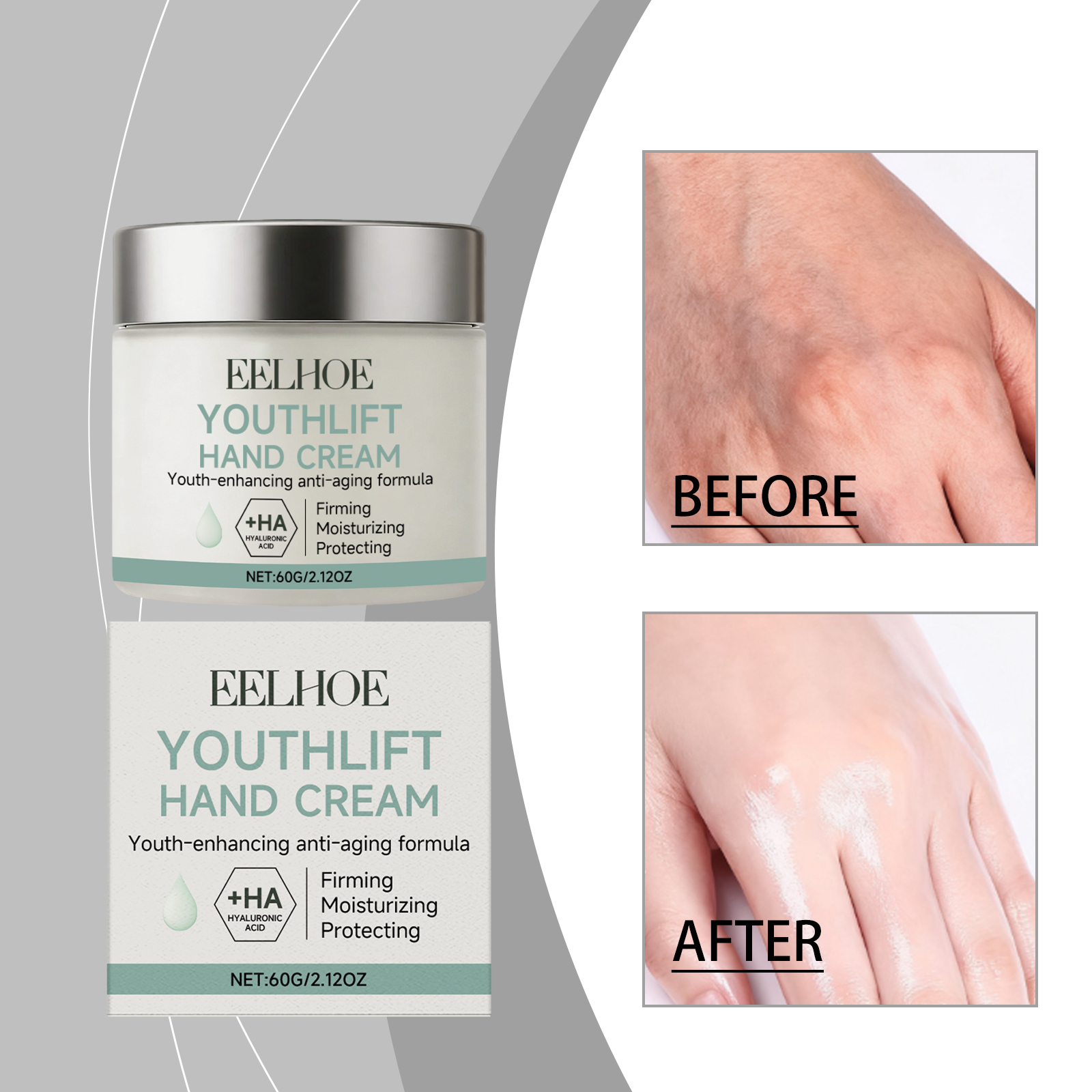 Creme Anti-idade Retinol Mãos 60g – Fórmula com Ácido Hialurônico e Alantoína | Pele Macia, Hidratação Duradoura, Toque