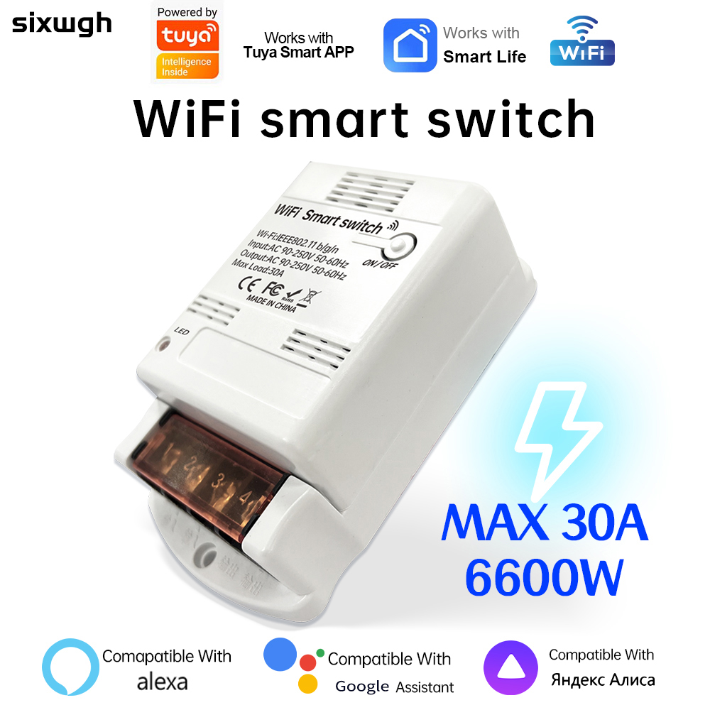 WiFi Smart Switch 30A Controlador De Bomba De Água Tuya De Alta Potência Life