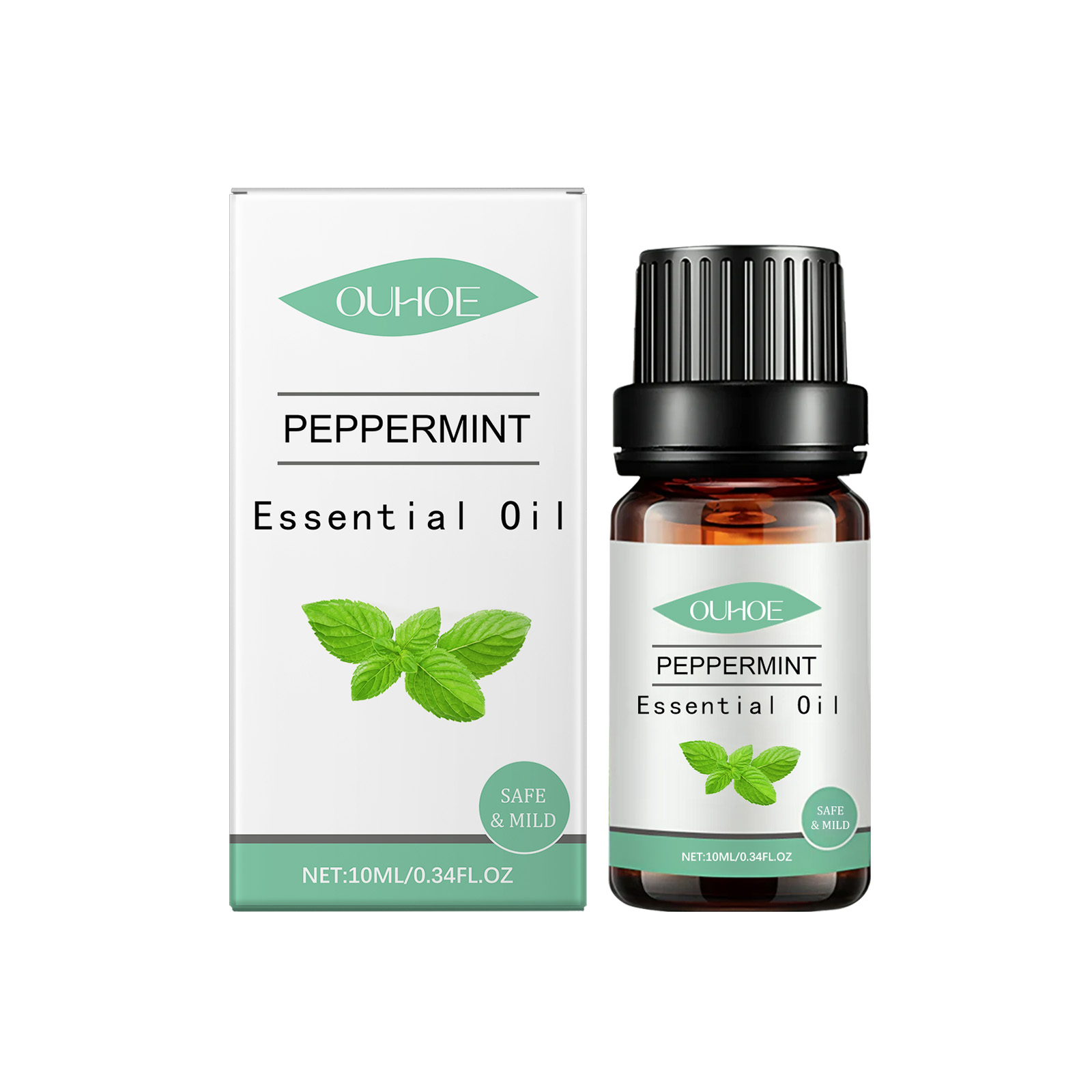 Óleo Essencial de Hortelã com Vitamina C & Extrato de Centella – Óleo Hidratante para Pele & Aromaterapia para Rosto,