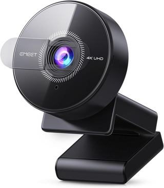  Webcam 4K EMEET C950 USB 4K para PC com Microfone, 70° de Campo de Visão para Reuniões/Aulas Online/Zoom