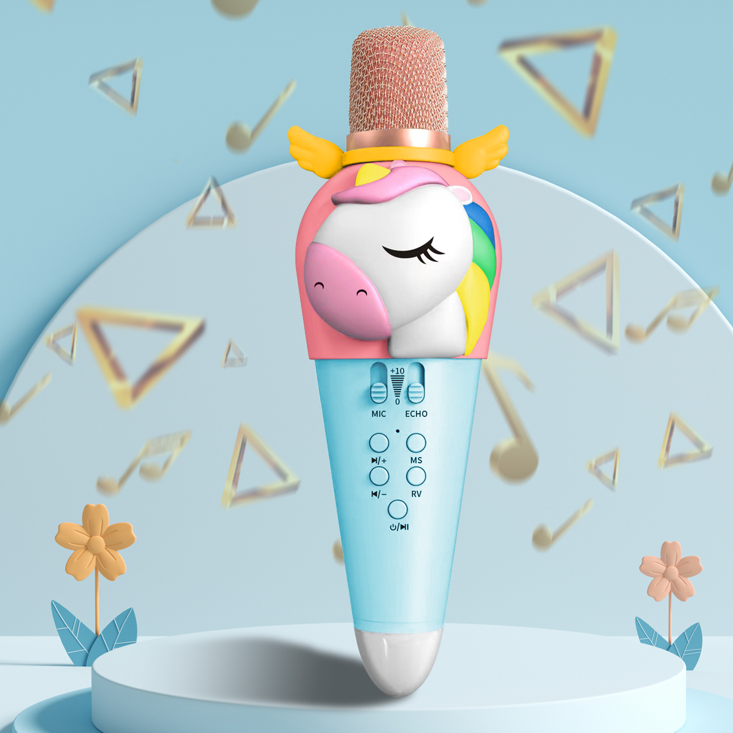 Máquina de karaokê portátil com 1 microfone sem fio para crianças e adolescentes, caixa de som presente para o Dia das