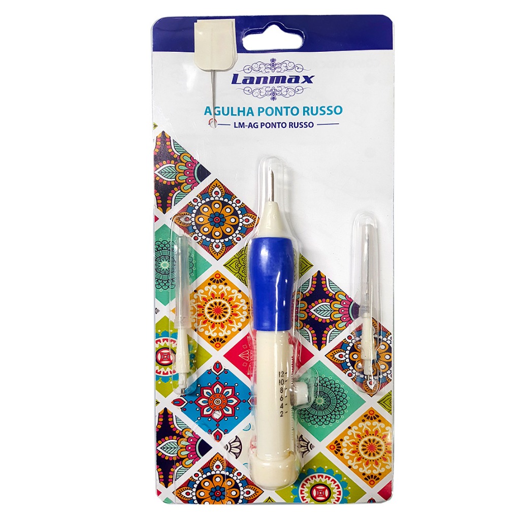 Kit de Agulha Ajustável Lanmax LM-AG com 12 Níveis de Laçada, para Bordado Russo, Ideal para Iniciantes e Profissionais