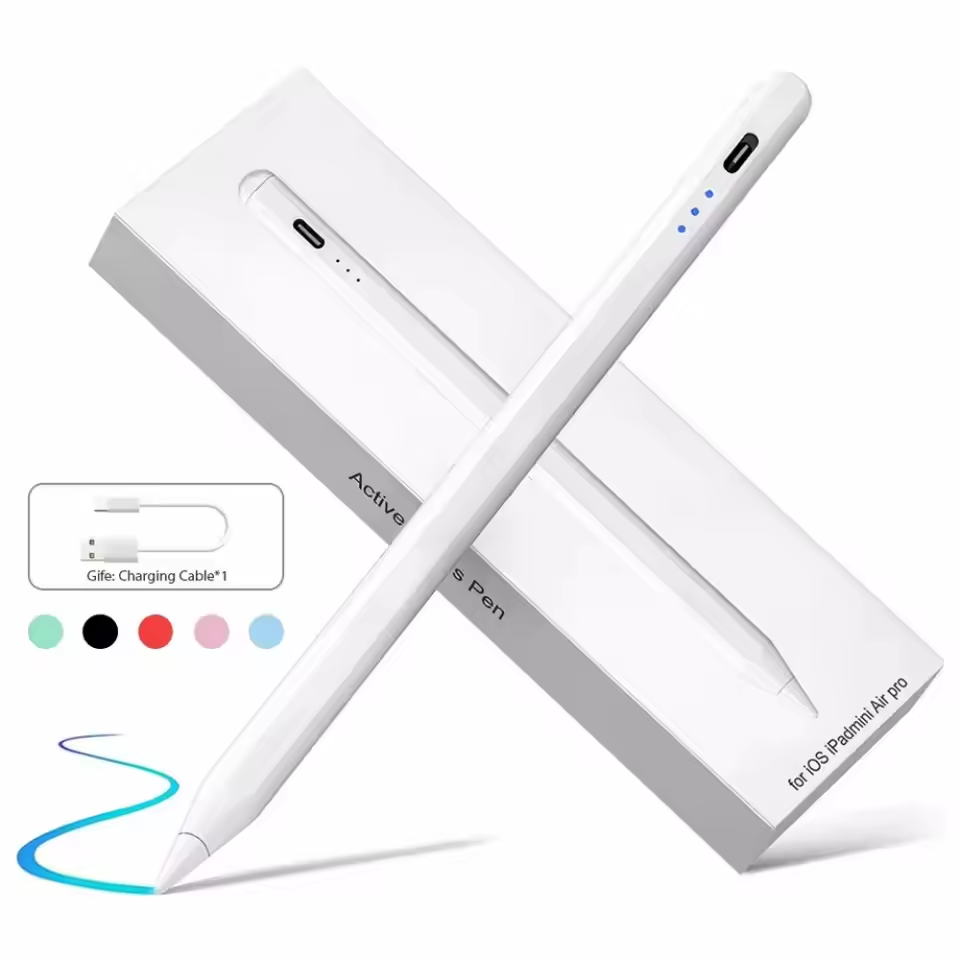 Para iPhone Android Apple Pencil 2 Caneta Touch com Rejeição de Palma e Indicador de Energia para iPad A16 Air 11 5 4