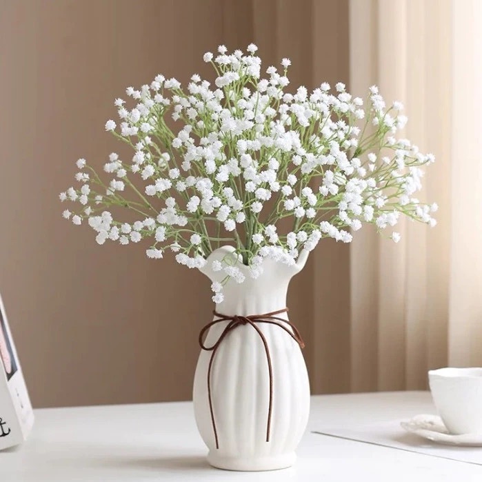 10 Pçs Artificial Gypsophila Hastes 62Cm Branco , Falso Respiração Do Bebê Para Peça Central Casamento Diy Decoração De 
