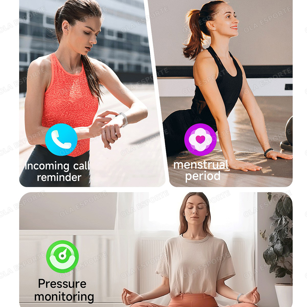 Nova pulseira inteligente feminina: modo esportivo, monitoramento de sono, lembrete de mensagens, resistente à água — imagem 2 de 2