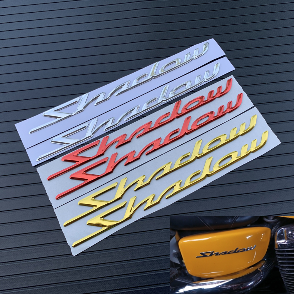 Decalques Cromados Do Emblema Tanque De Gás Combustível 3D Para Honda Shadow 1100 VT1100C VT500C 750