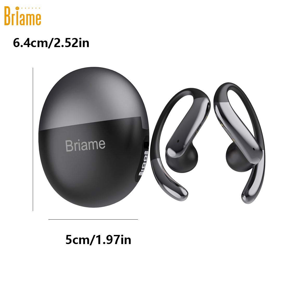  Fones de Ouvido Briame Egg TWS Sem Fio Bluetooth Fones de Ouvido Estéreo HiFi Redução de Ruído Fones de Ouvido À Prova
