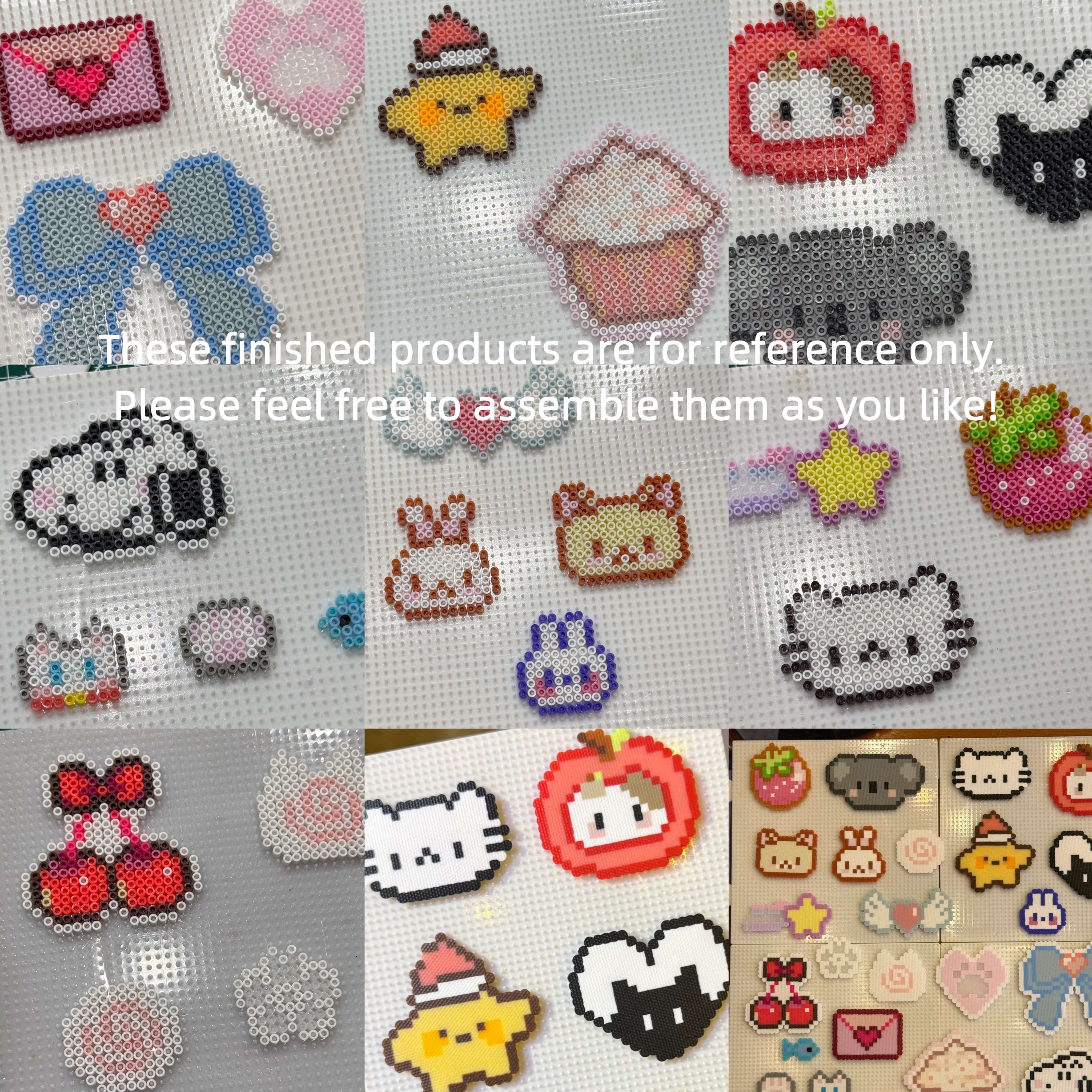 Kit De Contas De Fusível DIY 24/48/72/96/120 Cores 2.6mm Perler Pixel Arte Conjunto Educacional Artesanato Brinquedo Ani