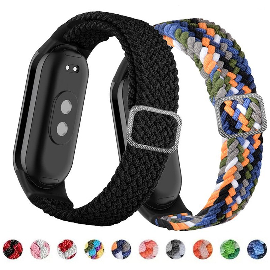 Pulseira De Smartwatch Relógio Inteligente Com Fivela Deslizante De Nylon Ajustável Para Xiaomi Mi Band 10/9/8 , Substit