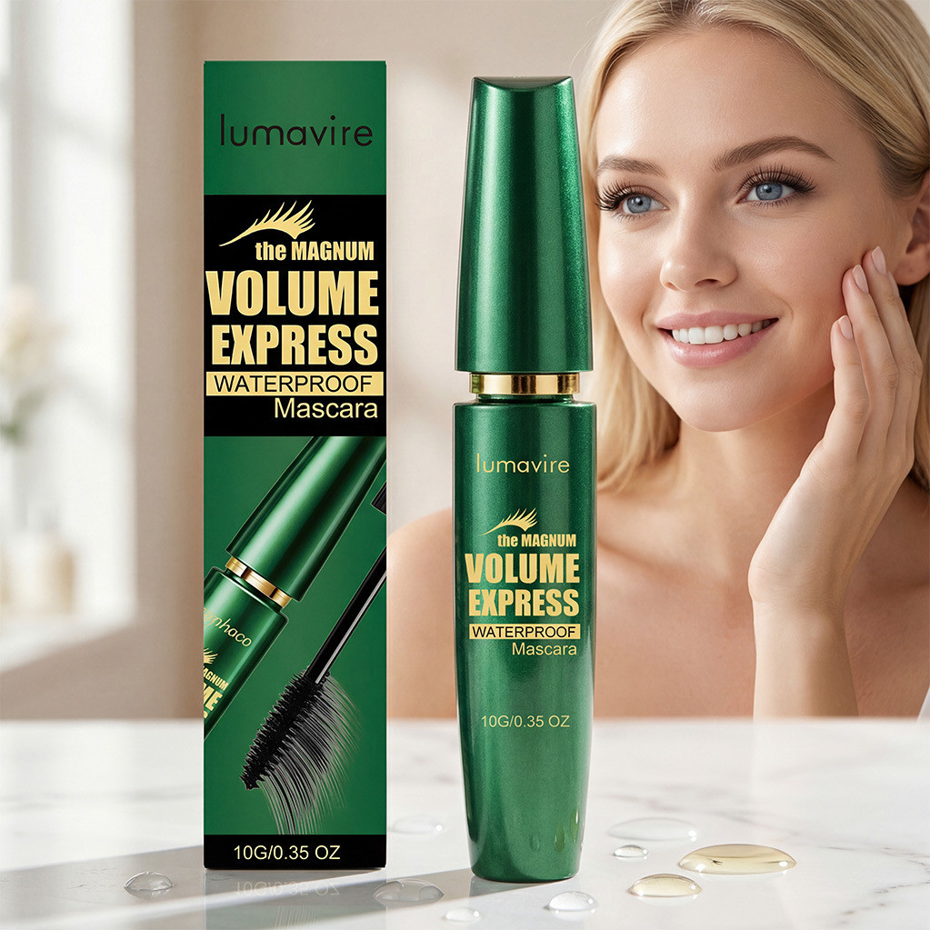 Máscara de Volume Secagem Rápida 10 g – Com óleo mineral e cera de abelha para cílios à prova de borrões, sem grumos,