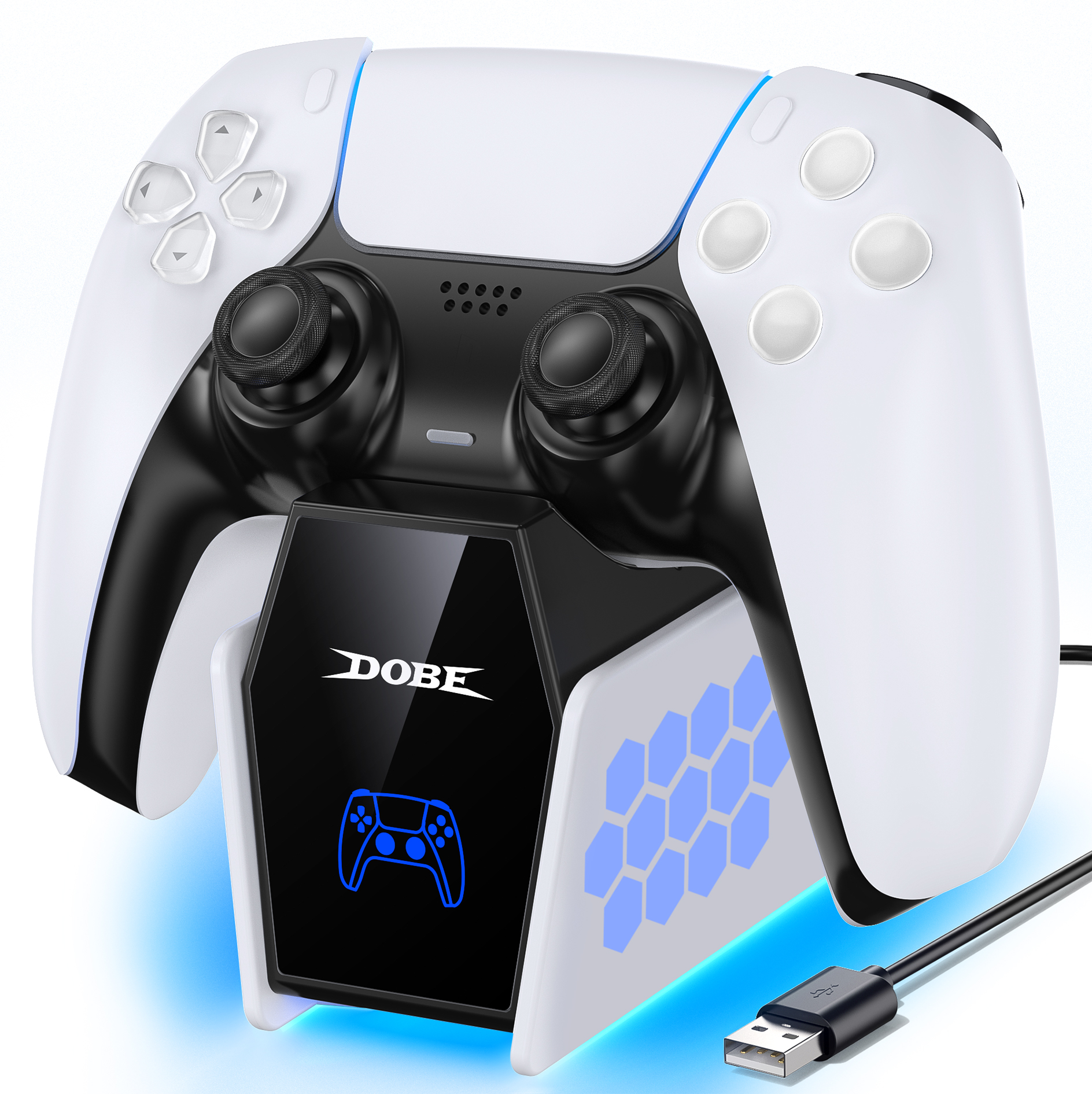 Estação De Carga Rápida Para Controladores Playstation 5 Dualsense E Edge, Acessórios Para PS5