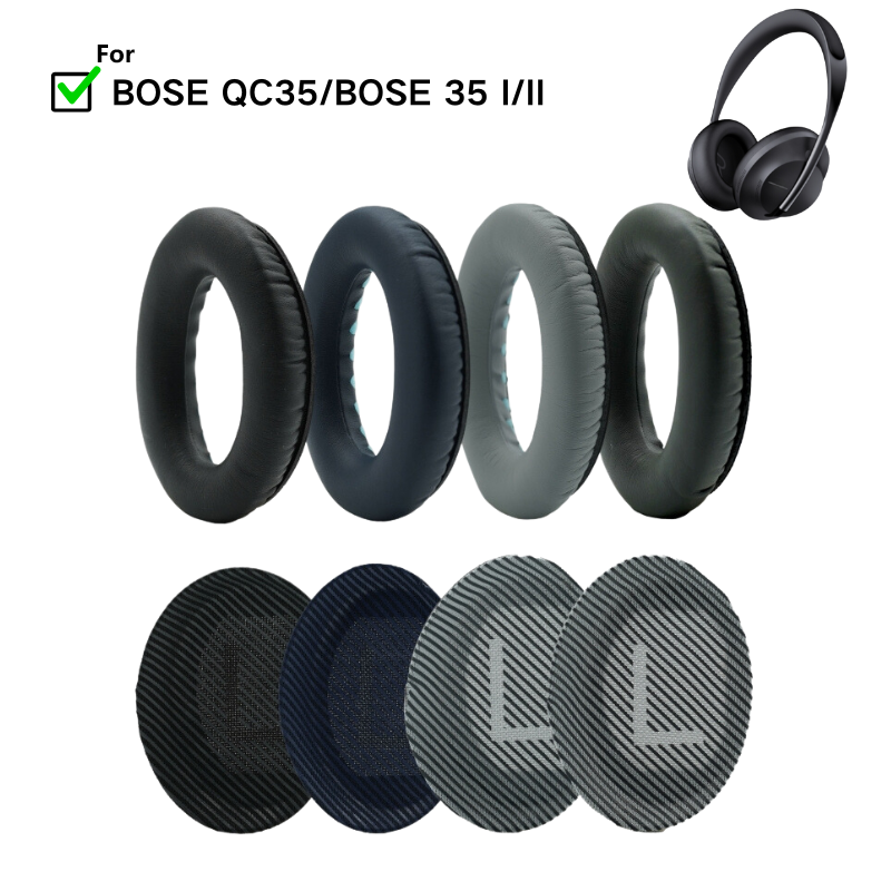 Almofadas de Ouvido de Substituição em Couro Proteico para Bose QC35, QC25, QC15, AE2, AE2i