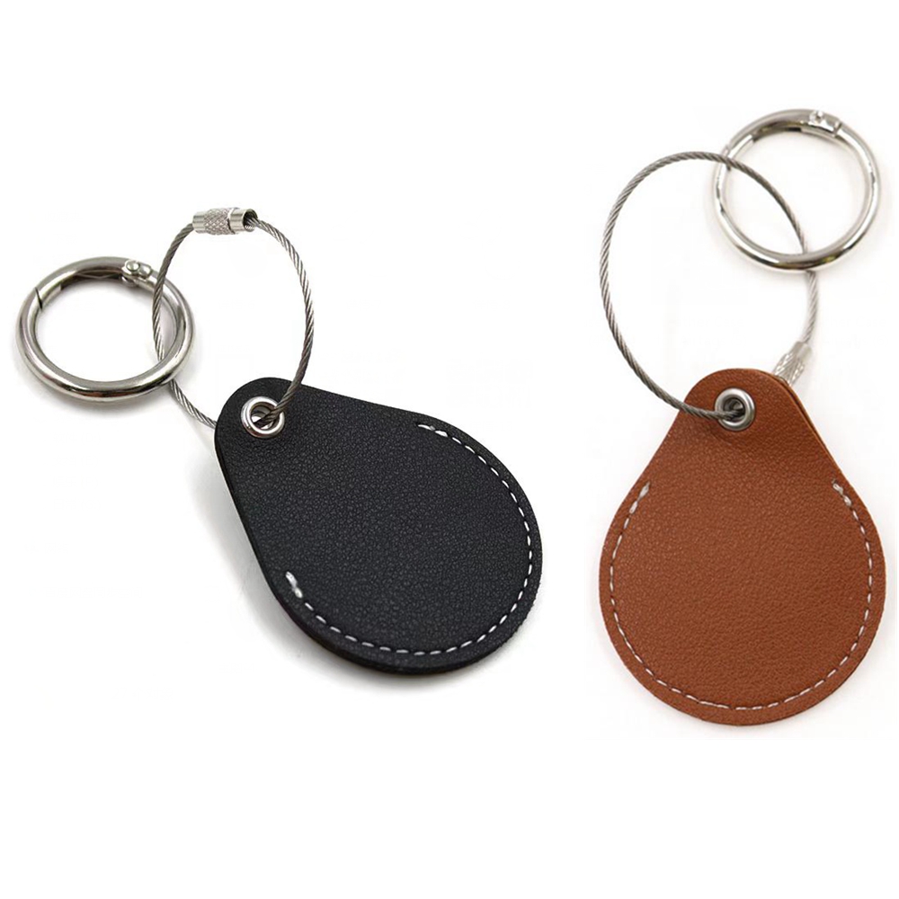 Ready Stock Capa de Couro com Chaveiro para Airtags Porta-Chaves Full Surround Sleeve Pet Tracker Cover em Oferta na Shopee